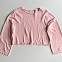 Lovers + Friends  Mica Long Bell Sleeve Crop Sweater With Frill Hem Size S Photo 4