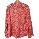 Tory Burch  Pink & Blue Printed Long Sleeve Button Down 10 Photo 1