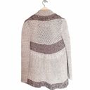CAbi  Sweater Shadow Circle Gray Shawl Collar Chunky Knit Open Cardigan Sz Medium Photo 8