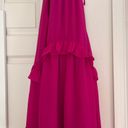 Magenta tiers spaghetti strap dress Purple Size L Photo 0