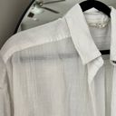 White Button Down Cover Up Size L Photo 1