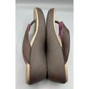 Crocs Women's  Brown Wedge Flip-Flops Size 6 Casual Summer Beach Photo 3