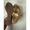 Kate Spade  Gold Leather Cork Wedge Sandals Size 9.5 Photo 2