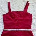 STAUD Jumpsuit Sleeveless Cropped 100% Ramie Red 0 Photo 11