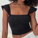 Princess Polly Black Crop Top Photo 0