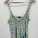 Coolwear USA Tank Top Women Size XL Blue Green Paisley Babydoll Bratz Y2K 90s Photo 0