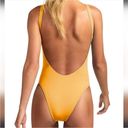 Vitamin A  EcoRib Leah One Piece Swimsuit in Marigold Sz M Photo 5