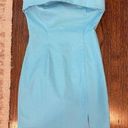 NWT Aqua Blue Strapless Dress Photo 0