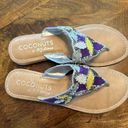 Coconuts by Matisse  beaded thong sandals size 8 Photo 0