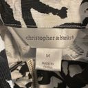 Christopher & Banks || Black/white print blazer with zipper and front pockets Photo 8