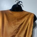 Agapo Rust Orange Tan Leather Suede Vest Floral Embroidery Stitch Size Medium Photo 6