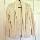 Talbots  cream cableknit shawl neck cardigan size mp Photo 2