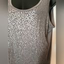 Allison Brittney  gray sequin tank top Photo 2