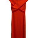 L'AGENCE NWT L’AGENCE Orange Crossover Bust Bodycon Midi Dress Photo 0