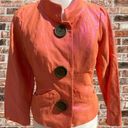 Tracy Reese orange linen blend coat with pink sheen / 8 / NEW WITH TAGS Photo 0