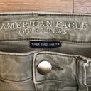 American Eagle  Hi-Rise Super Stretch Olive Green Denim Shorts Size 2 (SHT008) Photo 2