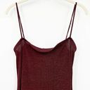 Charlotte Russe  Womens Vintage Y2K Slinky Spacedye Cowl Neck Slip Dress Burgundy Photo 1