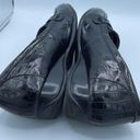 Life Stride Black loafers by  size 11 faux croc slight wedge shoe Photo 4