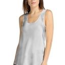 Mulberry Fishers Finery woman’s 100% pure  silk camisole in a silver color Photo 0