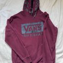 Vans Burgundy  hoodie with black lettering Photo 0