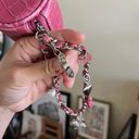 Liz Claiborne pink barbiecore croc pleather wristlet Photo 2