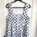 Talbots  Watercolor Polka Dots Square Neck Sheath Dress Blue White NWT 12 Photo 11