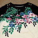Jessica London  floral shirt top size 22/24 black white  3/4 sleeves Photo 2
