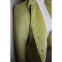 W By Worth  Faux Suede & Fur Trim Collared Green Women's Button Up Jacket Size 4 Photo 6