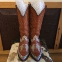 Ladies Vintage Rudel stitched leather western boot Brown Size 7.5 Photo 3