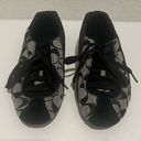 Coach  Signature Hilary Monogram Logo Canvas Black Suede Sneakers 6.5 RARE Photo 3