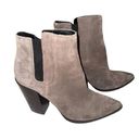 All Saints Senta Chelsea Block Heel Suede Bootie 38.5 US 8 Photo 4