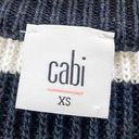 CAbi  Whistle Striped Cardigan Sweater in Black and White 5289 Photo 2