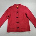 Ruby Rd  Womens Jacket Size S Red Wool Patch Pockets Chinese Traditional Style Photo 0