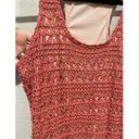 LC Lauren Conrad Crochet Sleeveless Salmon Pink Maxi Dress Photo 2