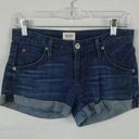 Hudson Jeans Hudson Flap Pocket Dark Bright Wash Rolled Cuff Jean Shorts Denim Blue W617DHA Photo 0