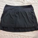 Athleta  Laser Run Black Layered‎ Athletic Tennis Skirt Size M Photo 0