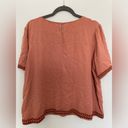 Bohme  Nalei Embroidered Trim Top in Rose Size XL Photo 6