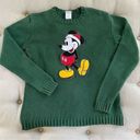 Disney Mickey Mouse Felted Applique Cotton Sweater L Photo 0