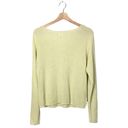 Lou & grey  Pale Yellow Round Neck Ribbed Knit Pullover Sweater M Photo 1