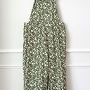 ZARA NWT  Floral Wide Leg Cotton Overalls in Green sz XS Photo 3