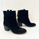 Sam Edelman  Black Suede Farrell Western Style High Cut Heeled Ankle Boots 8 Photo 12