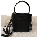 DKNY Croc-Embssed Leather Flap Bucket Photo 4