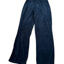 Brandy Melville  John Galt Velour Velvet Anastasia Wide Leg Sweatpants Navy OS Photo 2