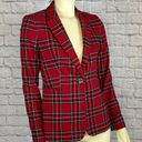 Tommy Hilfiger   Red Plaid One-Button Blazer size 4 slim Photo 2