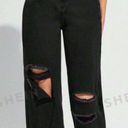 SheIn Flared Black Ripped Jeans Photo 0