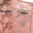 In Loom Pink Floral Embroidered Lace Kimono  Boutique Photo 15