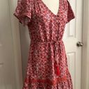 Knox Rose Red Floral Above the Knee Side Pockets Dress  Size XS Photo 0