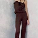 ZARA  knit set in brown, top and bottom NWT Photo 0