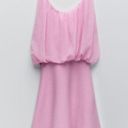 ZARA  CONTRASTING KNIT MINI DRESS V-Neck & Spaghetti Straps Lilac Purple M NEW. Photo 2