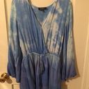 Lulus Land and Sea Blue Tie-Dye Romper Photo 2